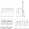База под раковину BELBANGO ANCONA-N-1200-2C-SO-2-RW