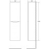 Пенал подвесной Bianco Lucido BELBAGNO MARINO FLY-MARINO-1500-2A-SC-BL-P-R